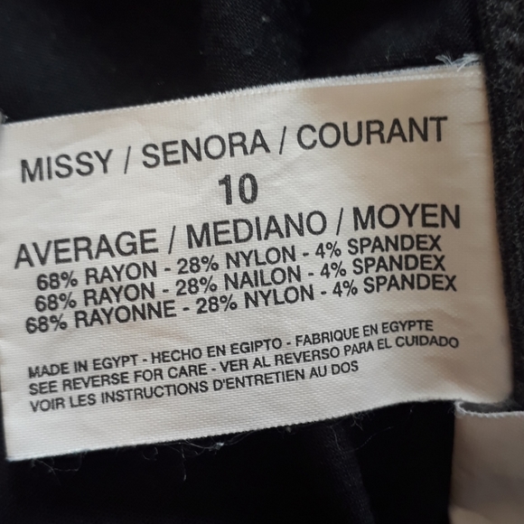 Gloria Vanderbilt Grey Stretchy Dress Pant Size 10 - Picture 4 of 5